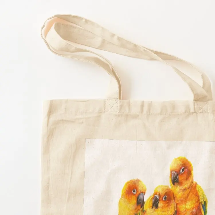 حقيبة تسوق Sun Conure مخصصة وقابلة لإعادة الاستخدام من القماش القابل للتخصيص