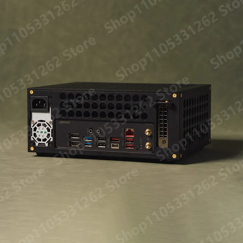 Aluminum Mini ITX Case Portable Soft Router Half Height Low Profile Card Flex 1U PSU Custom