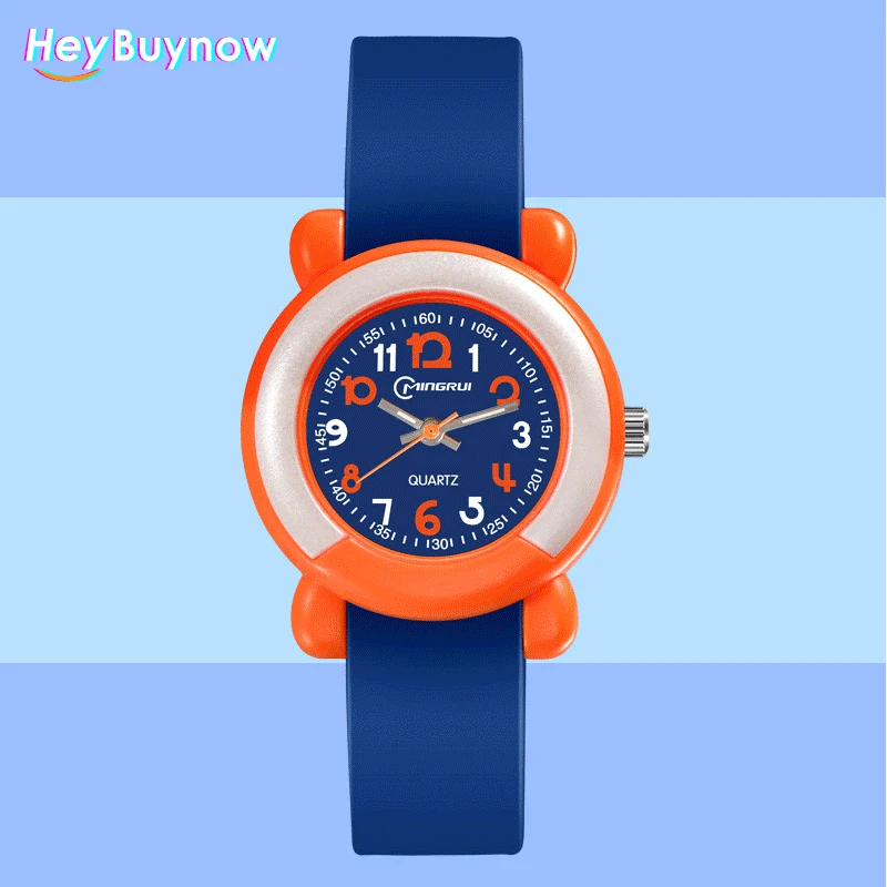 2021 حار لون الطلب للأطفال ساعة بنات لطيف ساعة كوارتز الأطفال مقاوم للماء السباحة سيليكون حزام الصبي ساعة رياضية فتاة