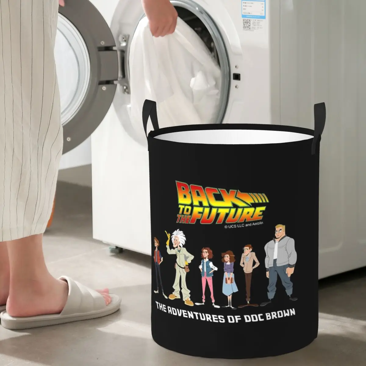 

Складная корзина для белья в стиле ретро «Назад в будущее», большая корзина для хранения детской стирки, домашний органайзер