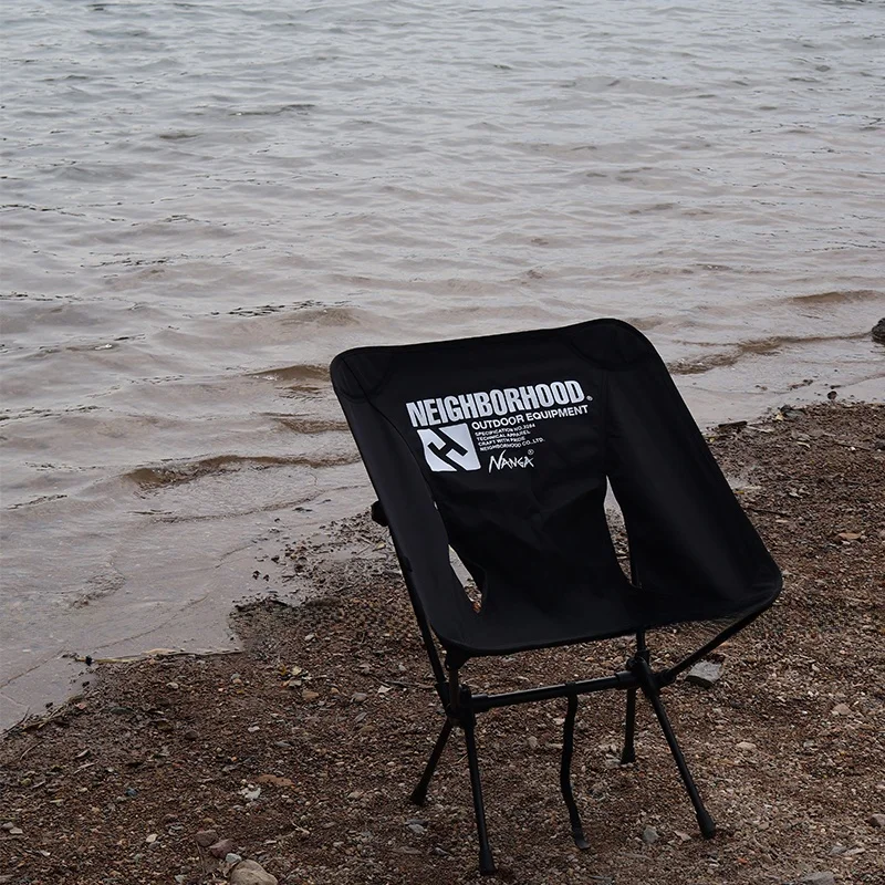 휴대용 야외 캠핑 문체어 블랙 스타일 접이식 보관 의자 낚시 피크닉 가구 경량 여행 장비 상세 이미지 1