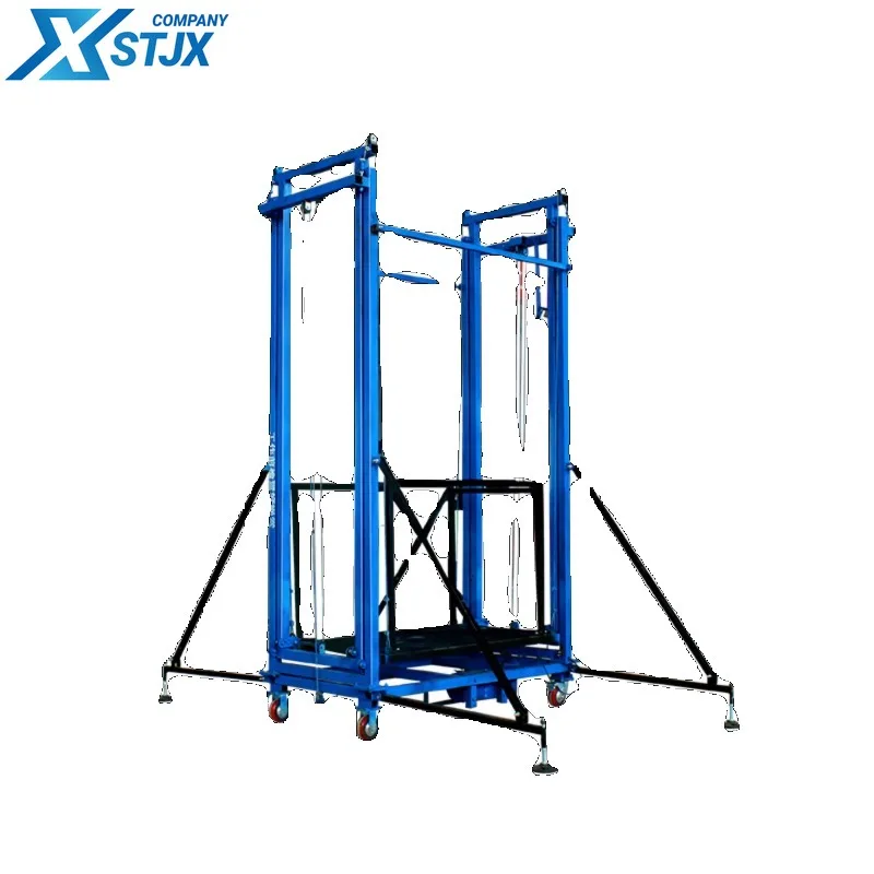 Small movable folding construction site construction home decoration remote control electric scaffolding lifting platform