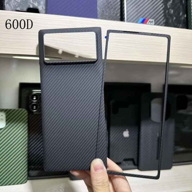 

Case for Xiaomi MIX Fold 3 Fold3 Real Carbon Fiber Aramid Anti-explosion Fold Mobile Phone Protective Cover Protection Shell