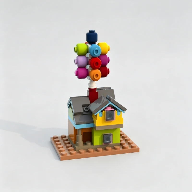 90Parts MOC Colorful House Customize Model DIY Creative Ideas Toy Assembly Puzzle Gift Collection Display Educational Learning