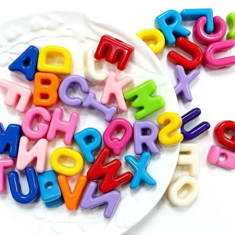 250 Grams 6mm Hole Letter Beads Mix A To Z For DIY Jewelry Making Kit Bracelet Key Chain And Educators To Learn Letters - view 4