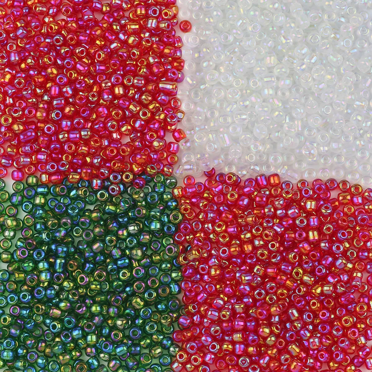 Colourful Christmas Loose Acrylic Rice Beads Spacers For Jewelry Making DIY Charms Decoration Bracelet Accessories 2/3/4MM