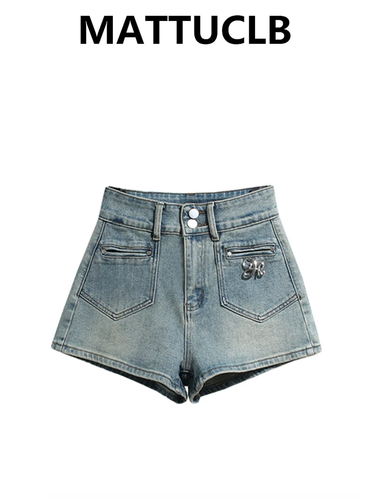 

Summer Women High Waist Denim Shorts Harajuku Vintage Y2k Gyaru 2000s Jean Hot Pants Japanese Cleanfit Korean Fashion Tide New