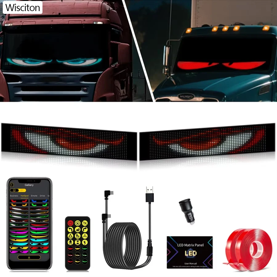 

Flexible Display LED Screen Matrix Pixel Panel Car Window Glass Prompt Sign APP Advertising Display Light Ip65 Waterproof