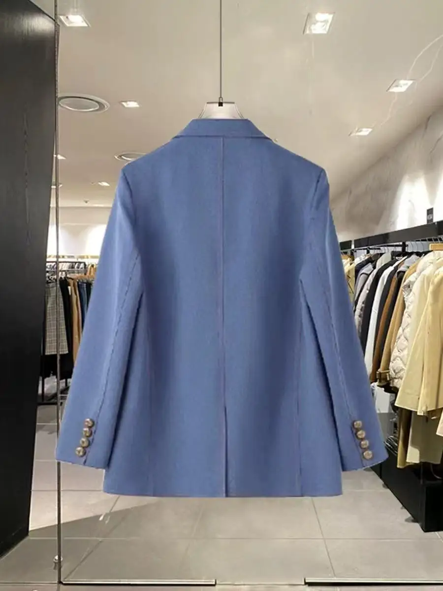 Giacca da abito casual allentata da donna alla moda e di fascia alta da donna Nuova tendenza Autunno 2025 Cappotto blazer elegante doppiopetto