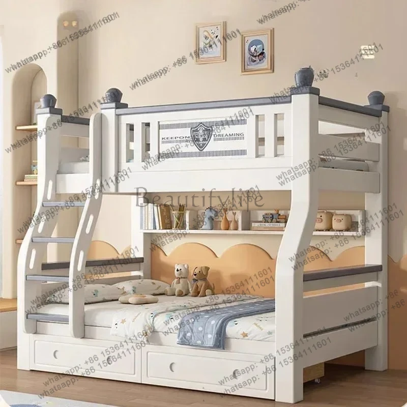 Nordic Luxury Double Bed Modern Whitr High End Headboard Frame Bunk Beds Girl Boys Letti Matrimoniali Furniture For Bedroom