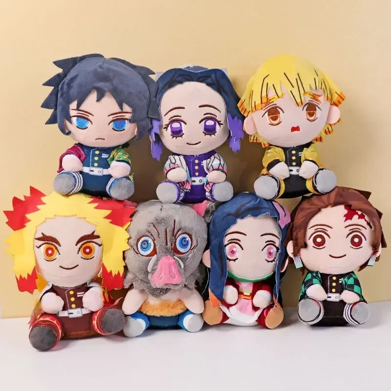 

//* 20cm Demon Slayer Plush Doll Tanjirou Nezuko Zenitsu Anime Movie Stuffed Toy Kimetsu No Yaiba Game Plushie Figure Kids