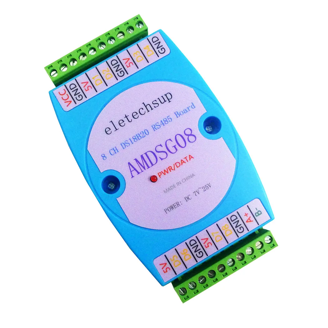 8 DS18B20 temperature acquisition module / RS485 MODBUS RTU communication replace WP3066ADAM With Stable Performance