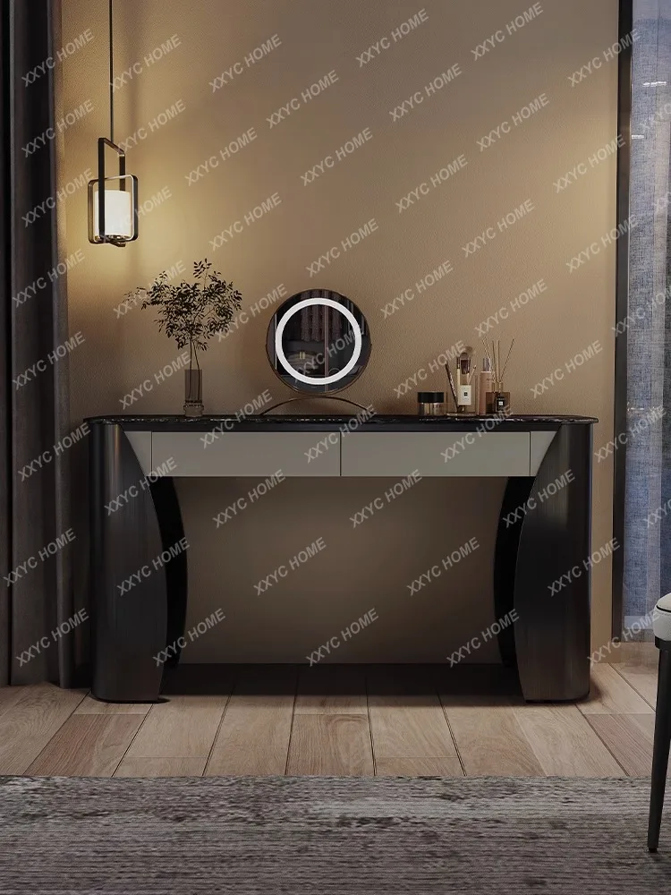 Light Luxury Modern Style Bedroom Large and Small Apartment Type Desk Dresser Integrated Italian Minimalist Dressing Table