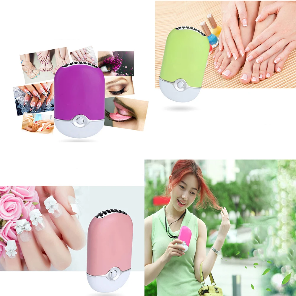 

Fan Palm Air Conditioning USB Quick Dry Charge Mini for Eyelash Extension Purple