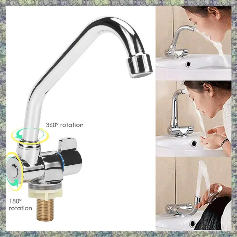 

WON Складной смеситель для автодома, вращающийся с одной ручкой, настенный кухонный кран для автодома, медь, холодная вода