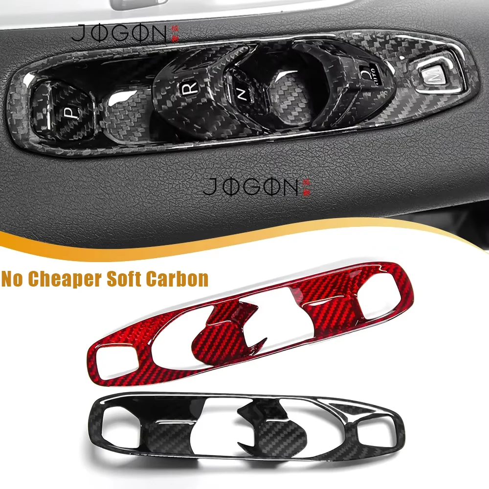 Dry Carbon Fiber Car Gear Transmission Panel  For Chevrolet Corvette C8 Coupe Convertible 2020-2025 Interior Accessories