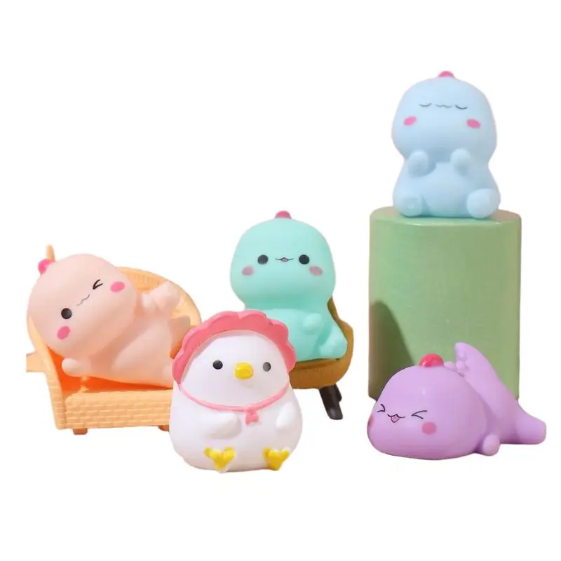 

Kawaii 6 Pieces /Lot Bath Toys Soft Animal Dinosaur Chick Toy With Sound Fast Shipping Present For Baby Girls Boys