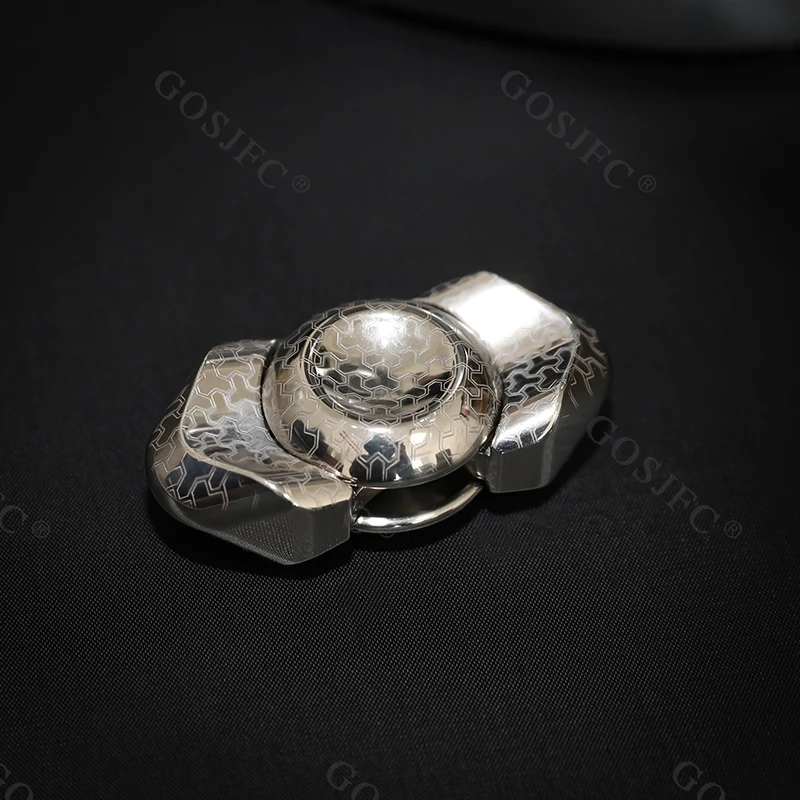Pauwenveer Twee bladeren Fidget Spinner Vingertop Gyro Volwassenen Stress Relief Speelgoed Metaal Titanium Legering Fidgeting speelgoed