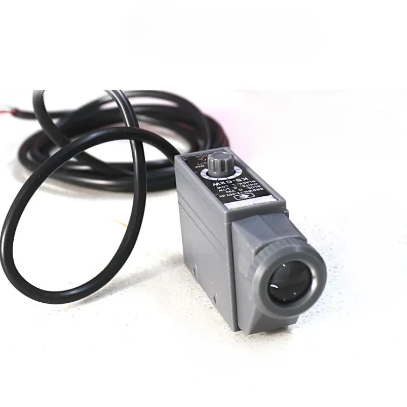 

Датчик цветового кода Фотоэлектрический переключатель KS-C2W для поляризованного освещения, электрических глаз и калибровки машины для изготовления сумок.