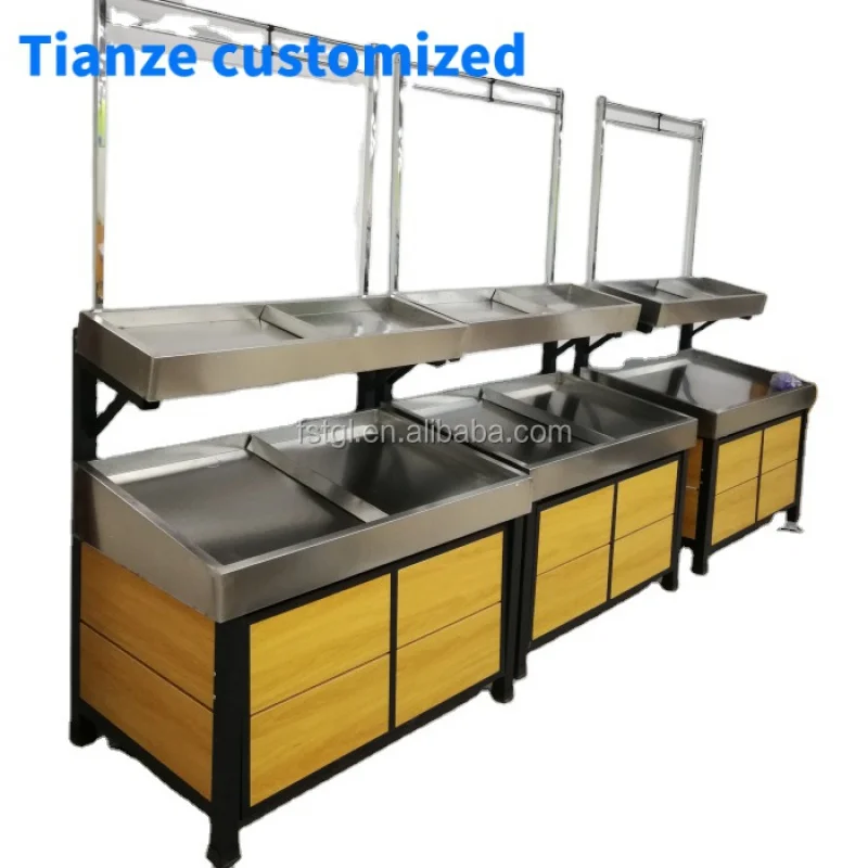 

(customized)Promotional Price Hypermarket Fruit Display Vegetable Rack Store Supermarket Supplies Display Stand Heavy Duty