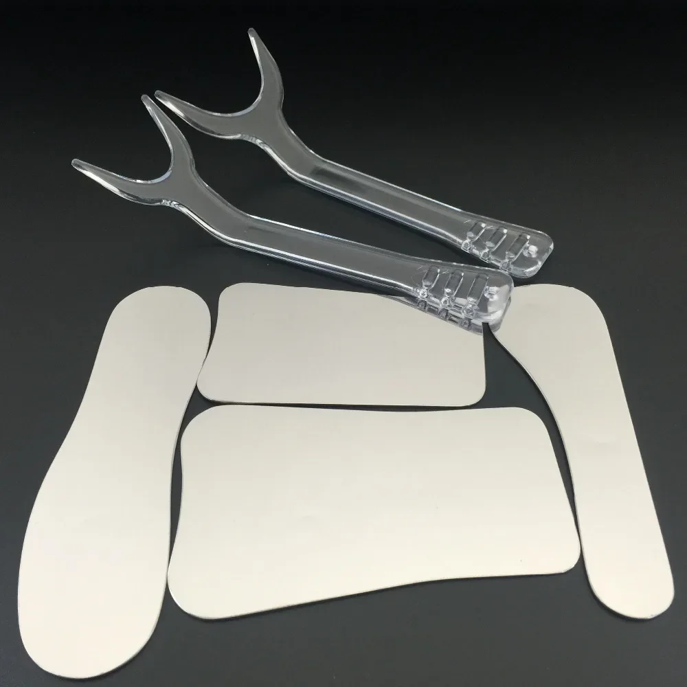 4pcs Dental Intraoral photography Mirror+ 2pcs Cheek Lip Mouth Retractor Opener Dental Cheek Retractors Mouth Props