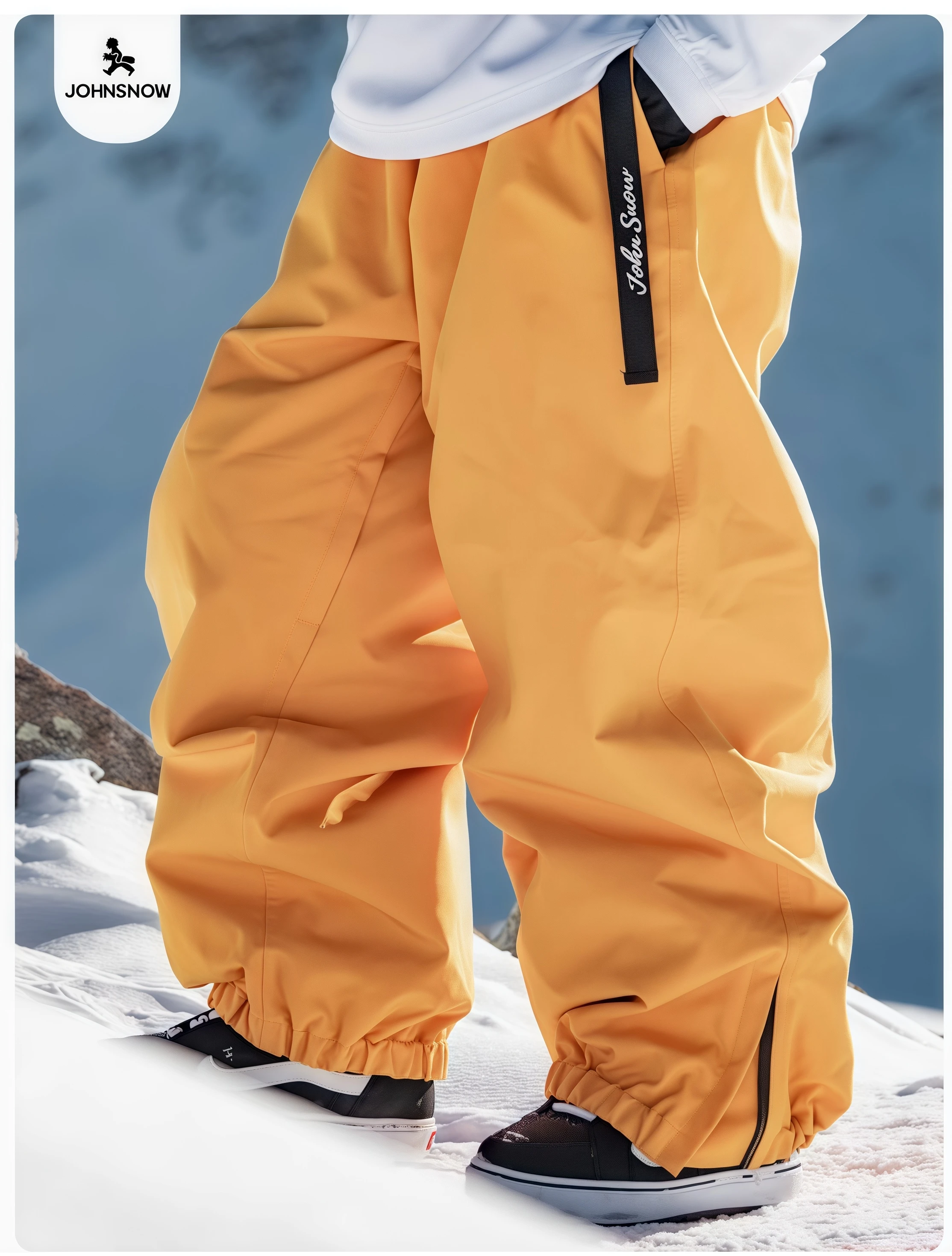 John Snow Winter Women And Men's Waterproof Ski Pants Outdoor High Quality Breathable Loose Snow Trousers Ski Snowboarding Pants - Image 6