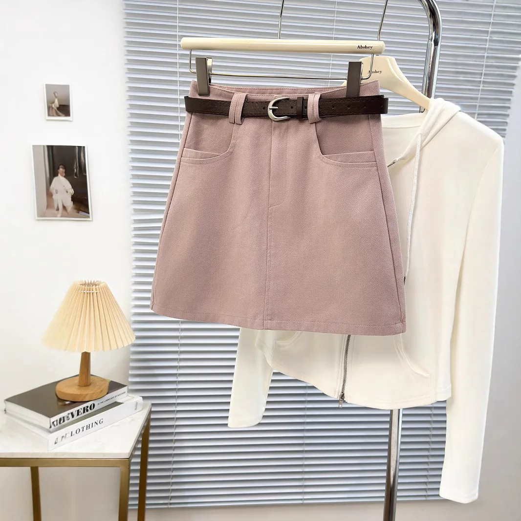 

Мини-юбка Spice Girl Y2k, женская дизайнерская юбка А-образной формы с поясом