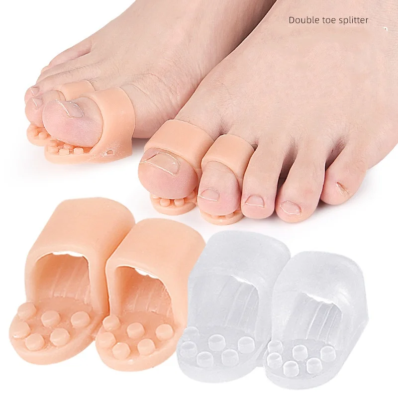 Forefoot Pad Double-hole Toe Divider Toe Bending Orthosis Hammer Toe Straightener Toe Heavy Fragrance Toe Guard Pad Can Be Cut