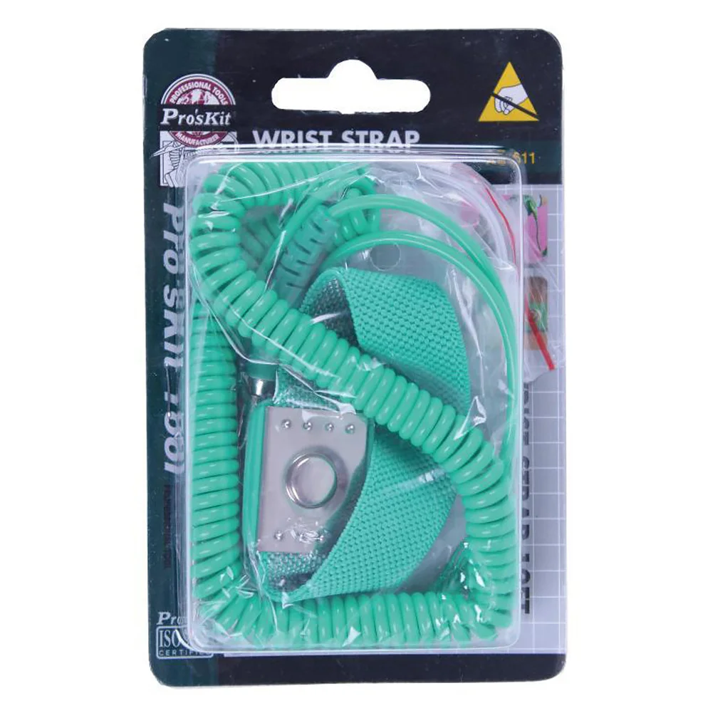 3m Adjustable Alligator Clip Discharge Cables Anti Static Wrist Strap Long Elastic Band Bracelet With Grounding Wire ESD