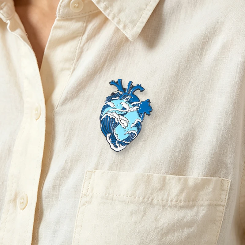 Medizinische Lunge Gehirn Emaille Pins Kreative Orgel Herz Revers Broschen Abzeichen Cartoon Schmuck Ärzte Krankenschwestern Geschenk für Freunde – Detail 4