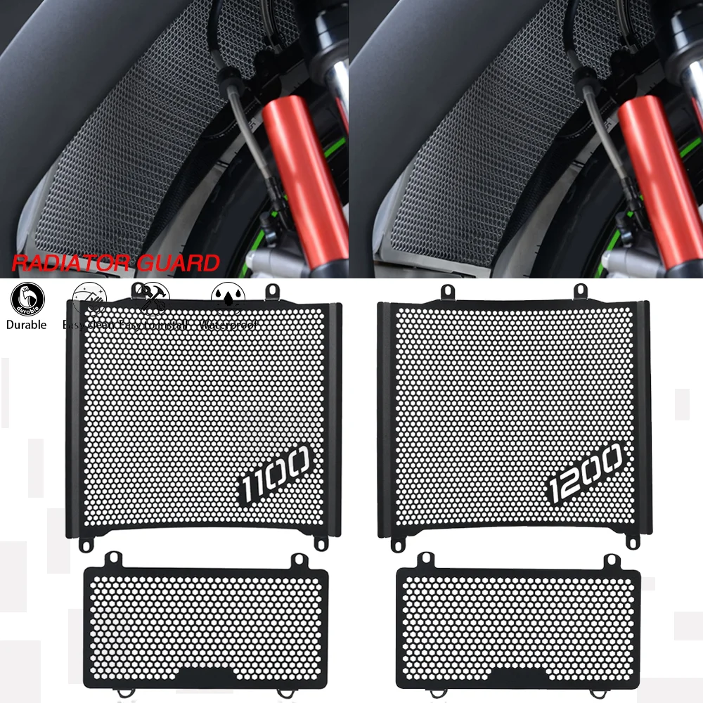 

For Kawasaki ZZR1200 / Ninja ZX-12 2002-2005 2006 ZZR 1200 Motorcycle Radiator Grille Guard Water Tank Protection Accessories