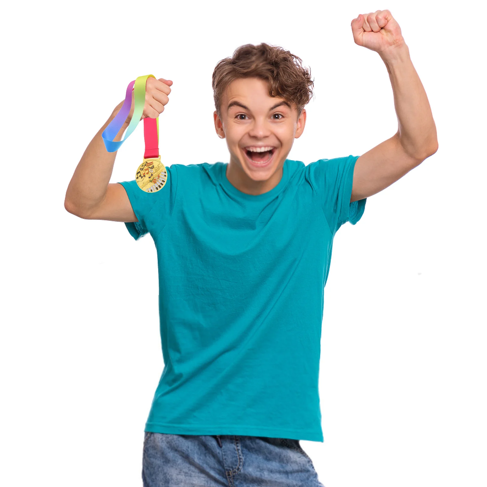 

Kids Musical Medal Gold Medal Award Piano Violin Singing Dance Competitions Neck Ribbon Medals for Award and Winner Competition