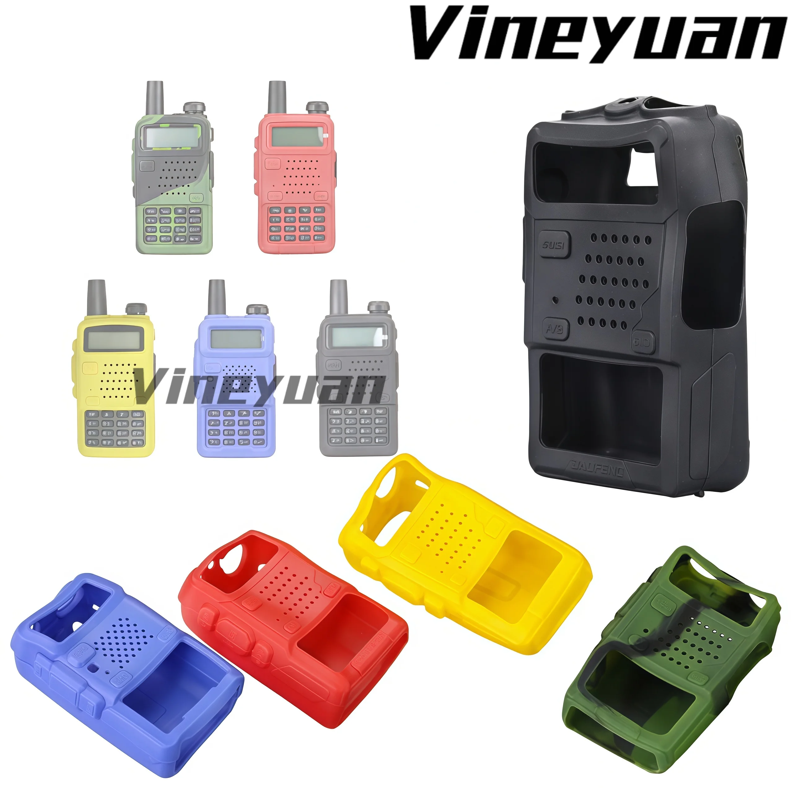 

Защитный мягкий силиконовый чехол-кобура для портативных раций Baofeng UV5R UV5RA UV5RB UV5RC 5RD TYT THF8