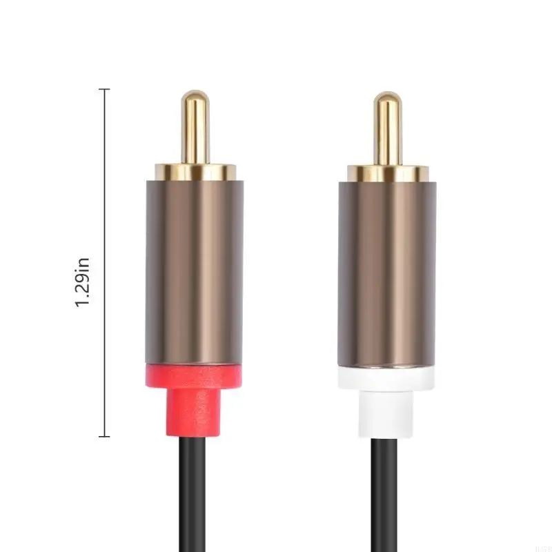 H37B 2RCA Male to Male Stereo Aux Cáp với đầu nối mạ vàng cho nhà hát tại nhà Bộ khuếch đại HDTV Hệ thống Hifi