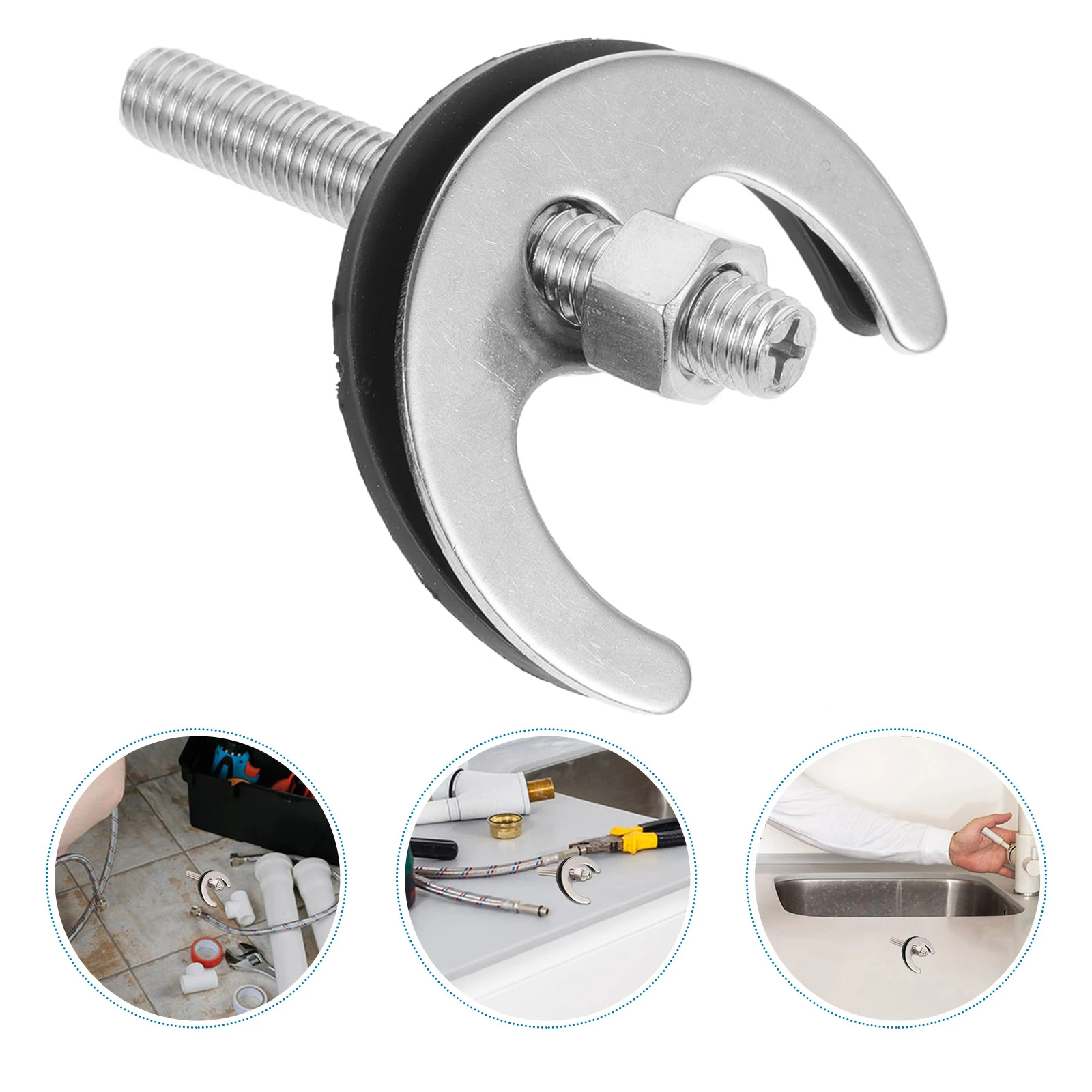 

1Set Faucet Fixing Kit Kitchen Faucet Antiloosing Installation Repair Tool Sink Tap Fastening Bracket Washer Mounting Set