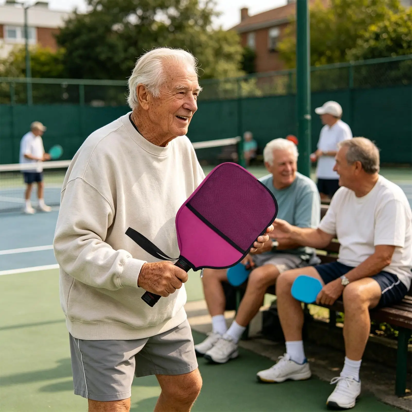 Pickleball Paddle Sleeve Racket Storage Guard With Mesh Pocket Pickleball Paddle Case For Court Club Match Game Training