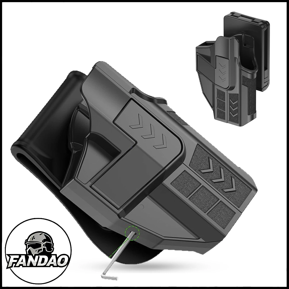 

OWB Paddle Holster for Glock 48/48 MOS 43X Adjustable Rentetion Holster Quick Release Right-Handed Waistband Pistol Holsters