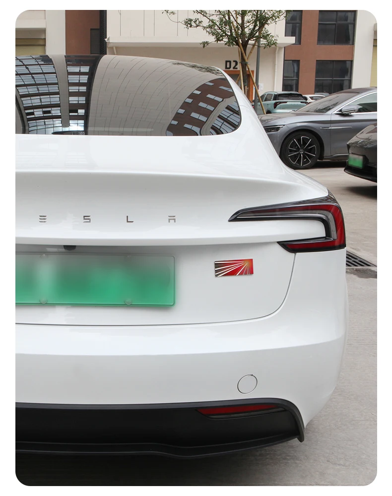 Für Tesla Modell 3/Y/Highland/Juniper 2025 Schwanz Logo Aufkleber Stamm Abzeichen Emblem Aufkleber Auto geändert Zubehör – Detail 8