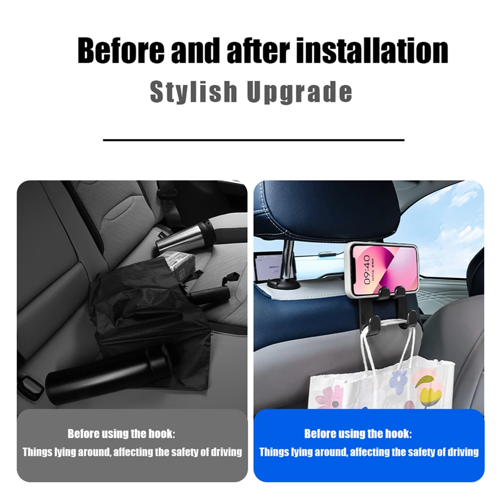 1Pcs ABS Car  Seat Hook Storage Hanger Auto Fastener Hangers Accessories For Ford Focus 2 3 4 MK2 MK3 MK5 Fiesta MK7 Mondeo MK4