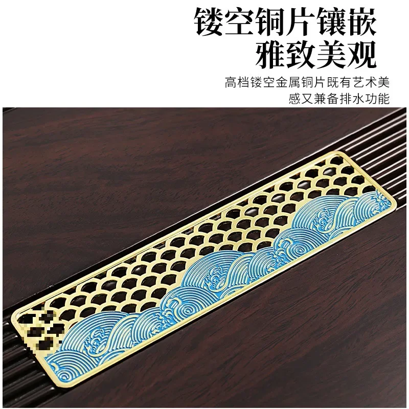 صينية الشاي، منزلية، خشب الأبنوس، قطعة كاملة، طبيعية، خشب متين، فاخرة خفيفة، غرفة المعيشة #5