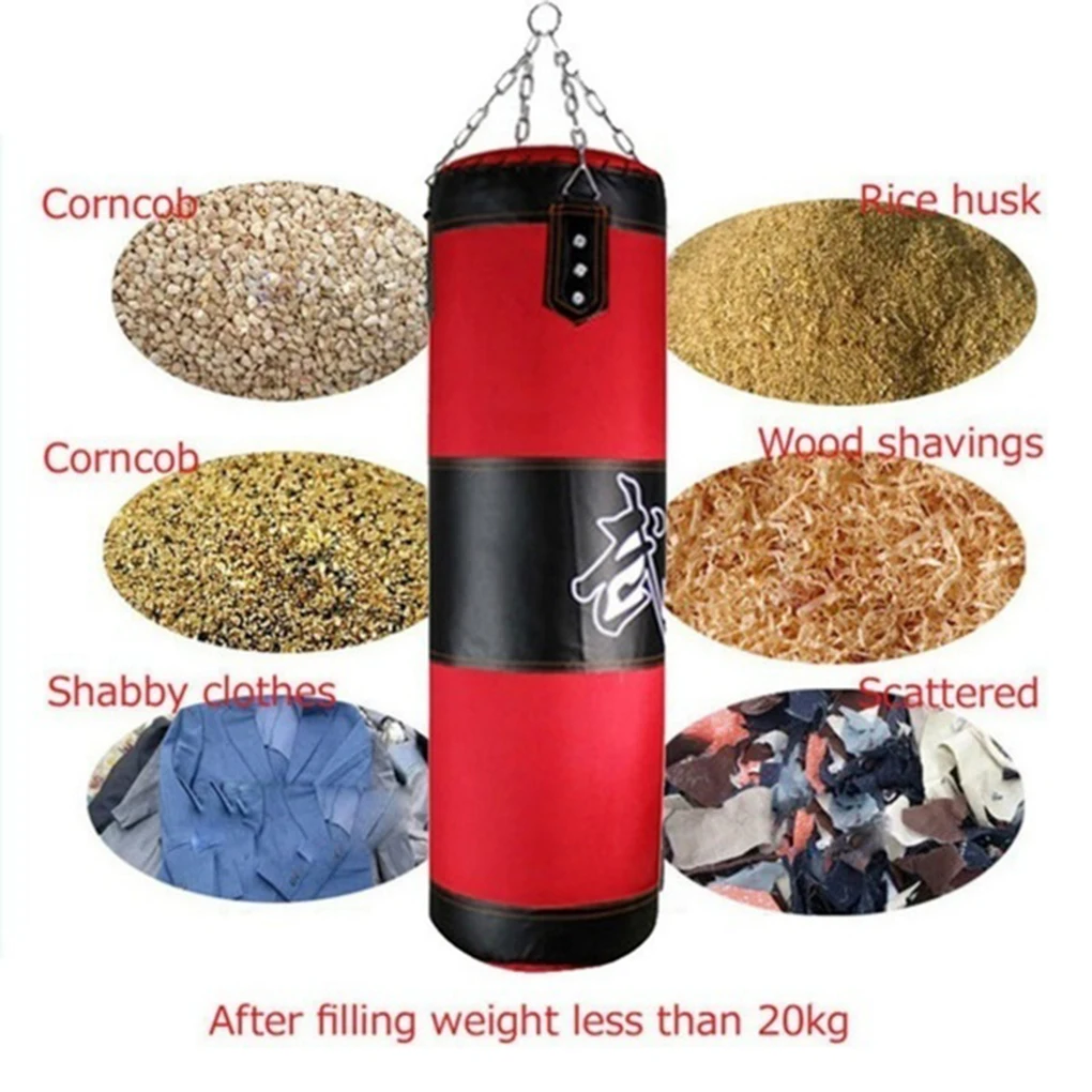 8pcs/set Boxing Training Practising Punch Bag Zipper Design Empty Sport Kick Sandbag Boxing Accessories
