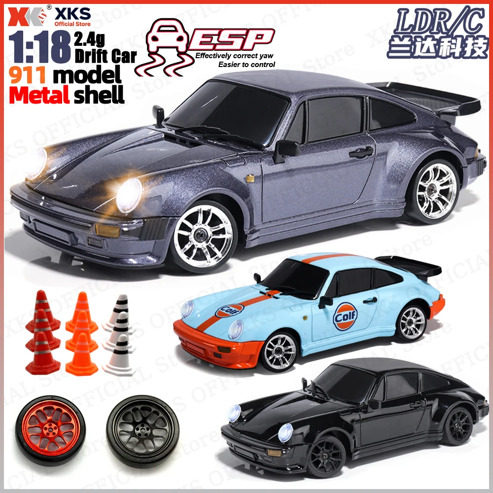 

XKS LDRC LD1898 A98 1/18 RWD RC Drift Car - 2.4G Anti-Interference with ESP Gyroscope Alloy Body Shell RC Toy Gift