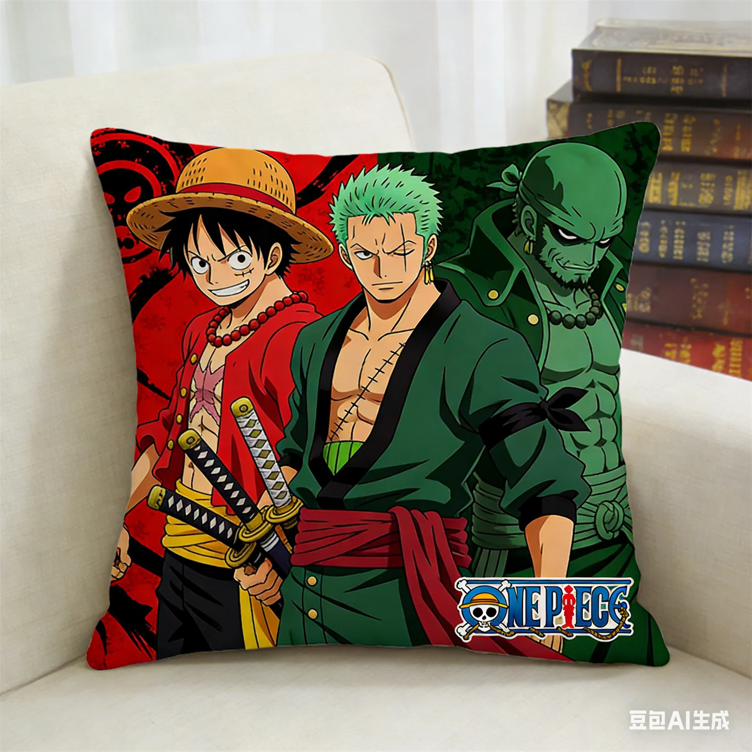 Einteiliger Kissenbezug, dekorativer Kissenbezug mit Anime-Fan-Favoriten-Charakter-Aufdruck für Schlafzimmer, Wohnzimmer und Anime-Enthusiasten