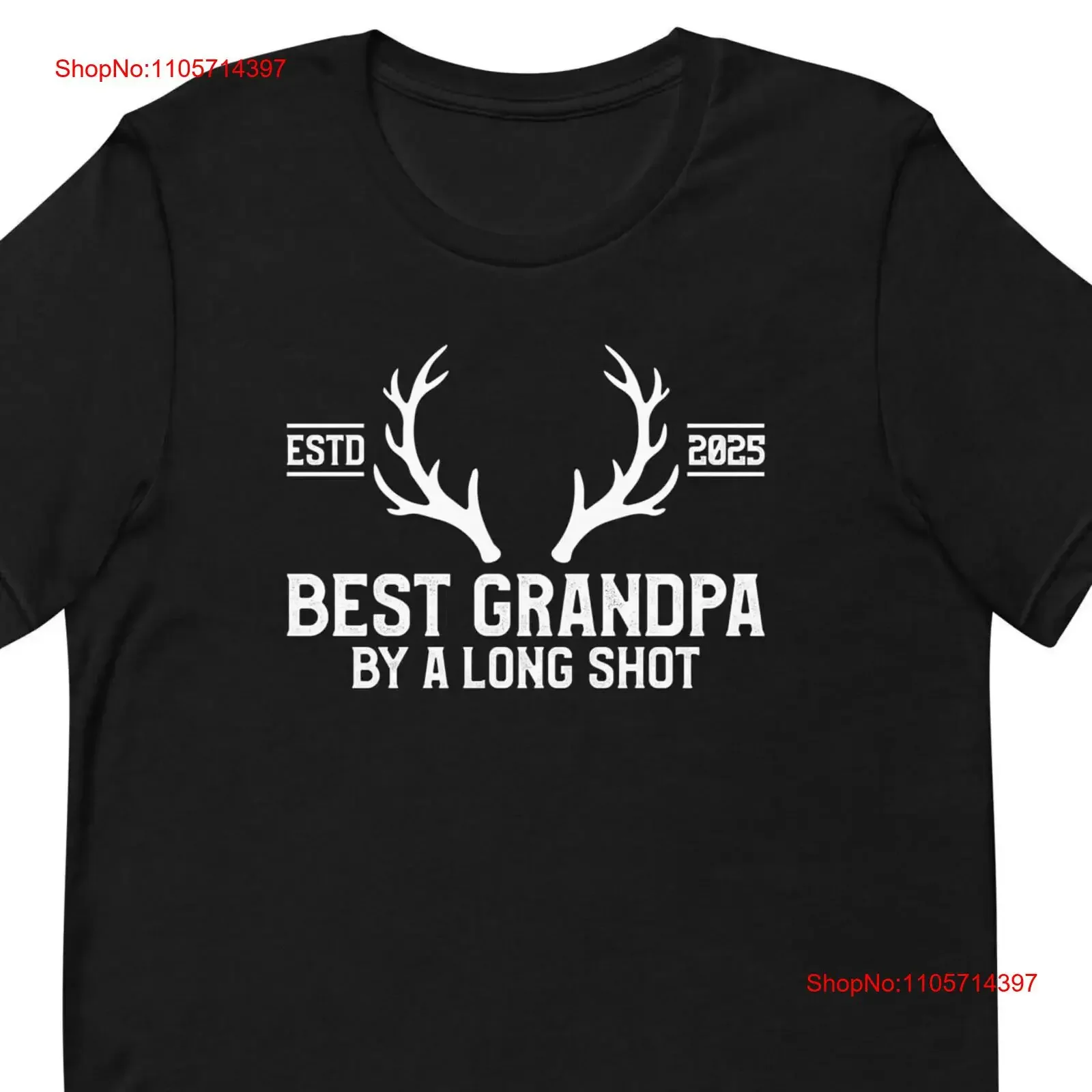 Grandpa T Shirt Fathers Day Best By A Long Shot Deer Hunting T2340 vintage Washed Stylish Unisex Soft Top For Everyday Wear