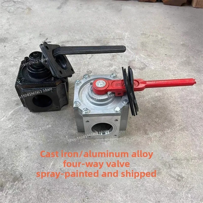 Four-Way Suction/Discharge Valve - Cast Iron for Sewage Vacuum & Cleaning Trucks