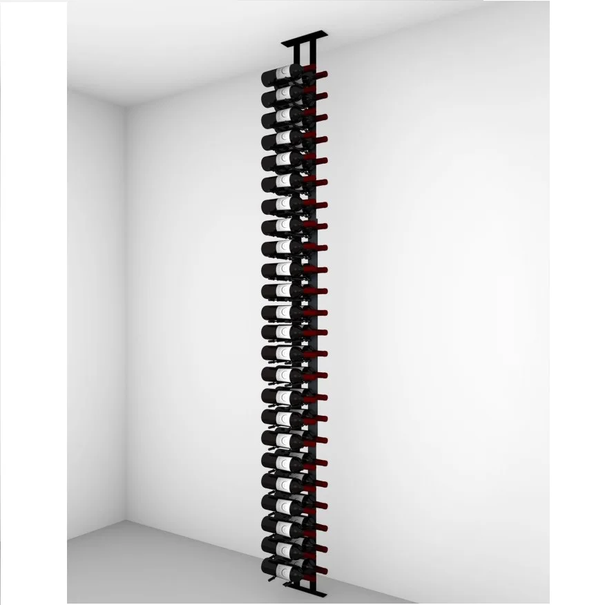 Factory High Quality Custom Hanging Wine Rack Floor to Ceiling Wine Rack for Wine Cellar