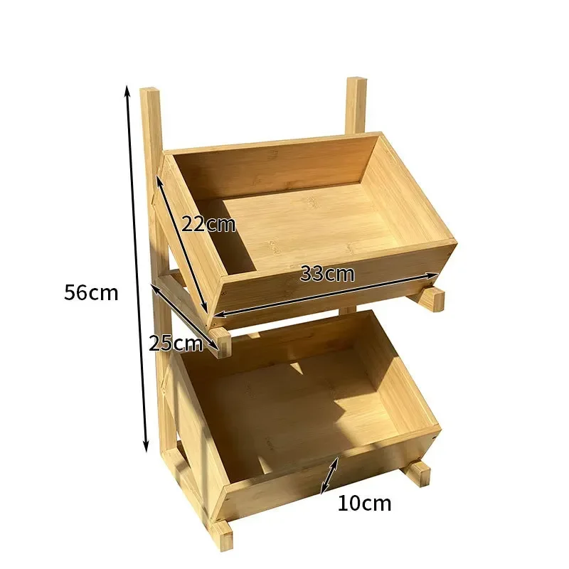 Бамбуковая стойка для хранения, регулируемая домашняя коробка, деревянная трехуровневая стойка, напольная стойка