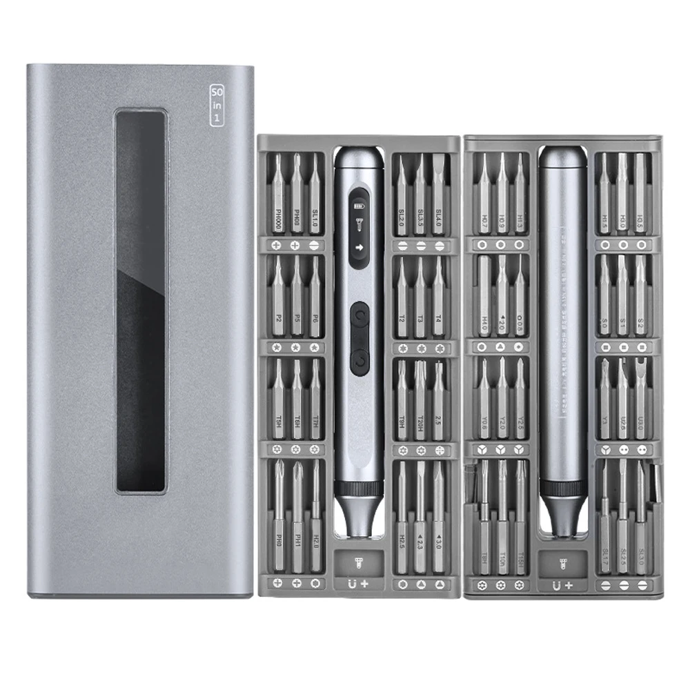 50 In 1 Electric Screwdriver Set Mini Portable Rechargeable Screwdriver Set Hand Repair Tool For Mobile Phone Glasses Watch PC