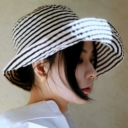 Luna&Dolphin Handmade Crochet Cap Spring Summer Sun Hat Camel Color Holiday Fold Fisherman Cap Large Brimmed Bucket Hat Girls