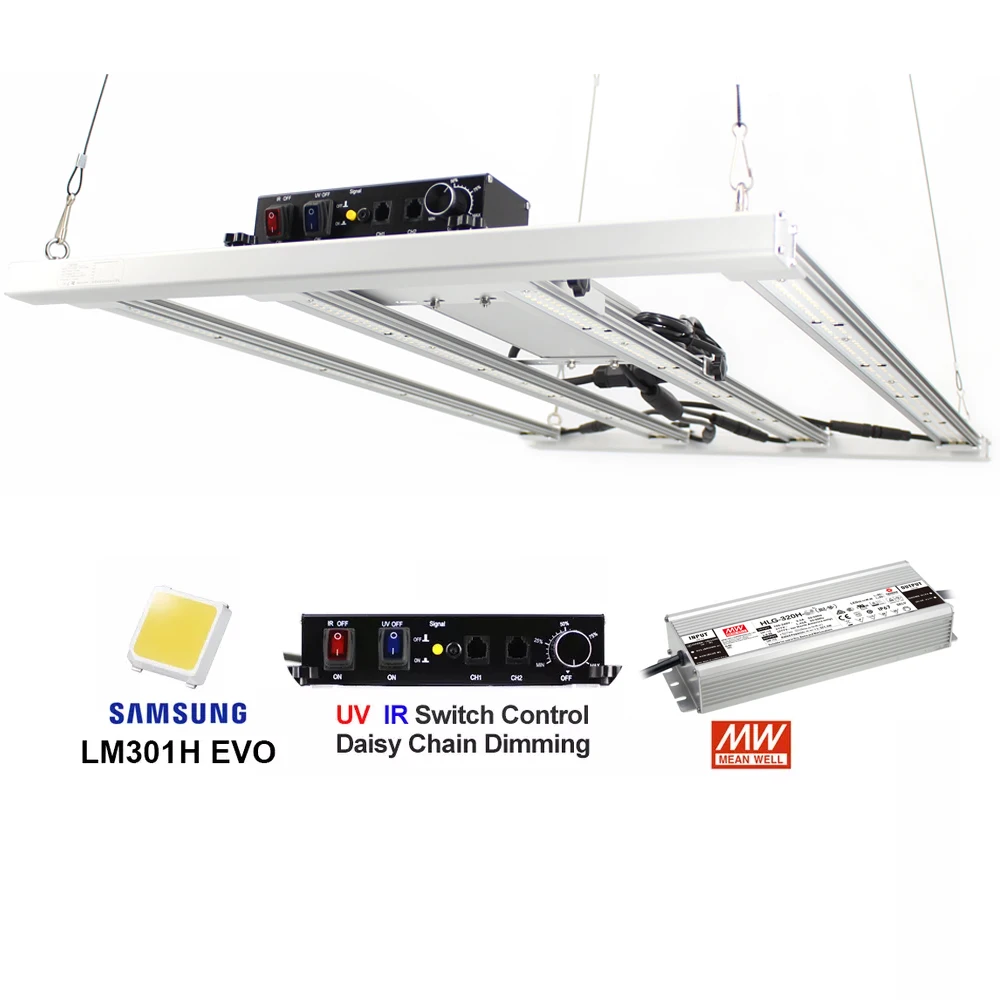 2024 Najnowszy 240W 320W 480W 600W 720W 1000W Samsung LM301H EVO V5 LED Grow light Bar z inteligentnym kontrolerem APP